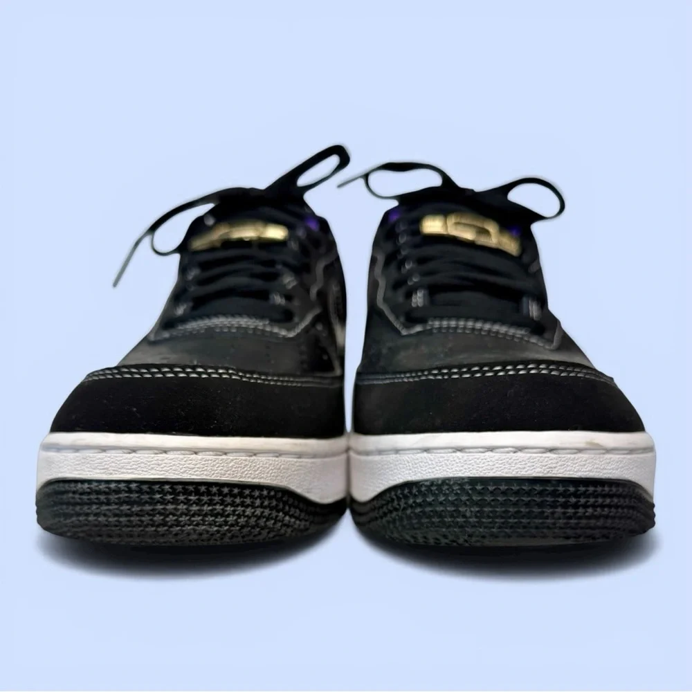 Nike Air Force 1 Low '07 LV8 World Champ Lakers M Sz 10, W Sz 11.5‎ Black Purple